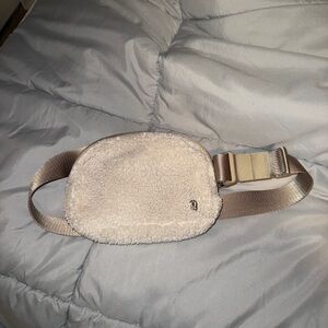 Lululemon Cream Sherpa Belt Bag